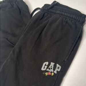 GAP Kids Black Joggers with Mickey Mouse